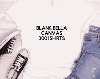 Bella Canvas 3001 unisex blank shirt for sublimation, blank t-Shirt for screenprinting, HTV, DTF, DTG, blank cotton/polyester tees