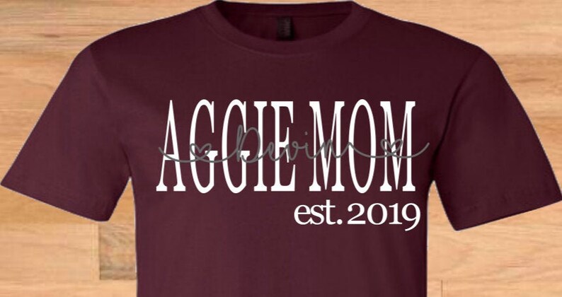 Aggie mom shirt Texas A&M t-shirt Personalized Aggie Mom | Etsy