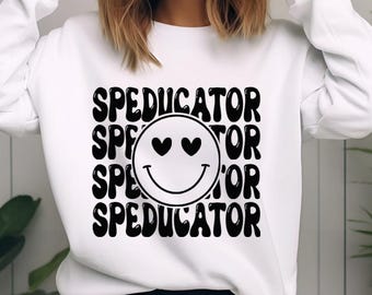 Specialpedagogisk lärartröja svg, retro smiley svg png, specialpedagogisk lärare PNG, specialundervisning, Speducator-tröja, SPED SVG