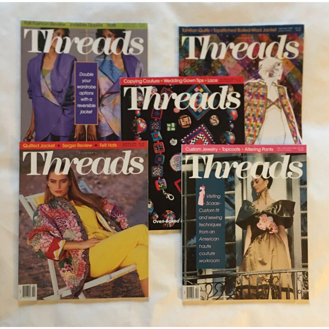 Bundle THREADS Magazine 1992 3840 42 43 Vintage Etsy