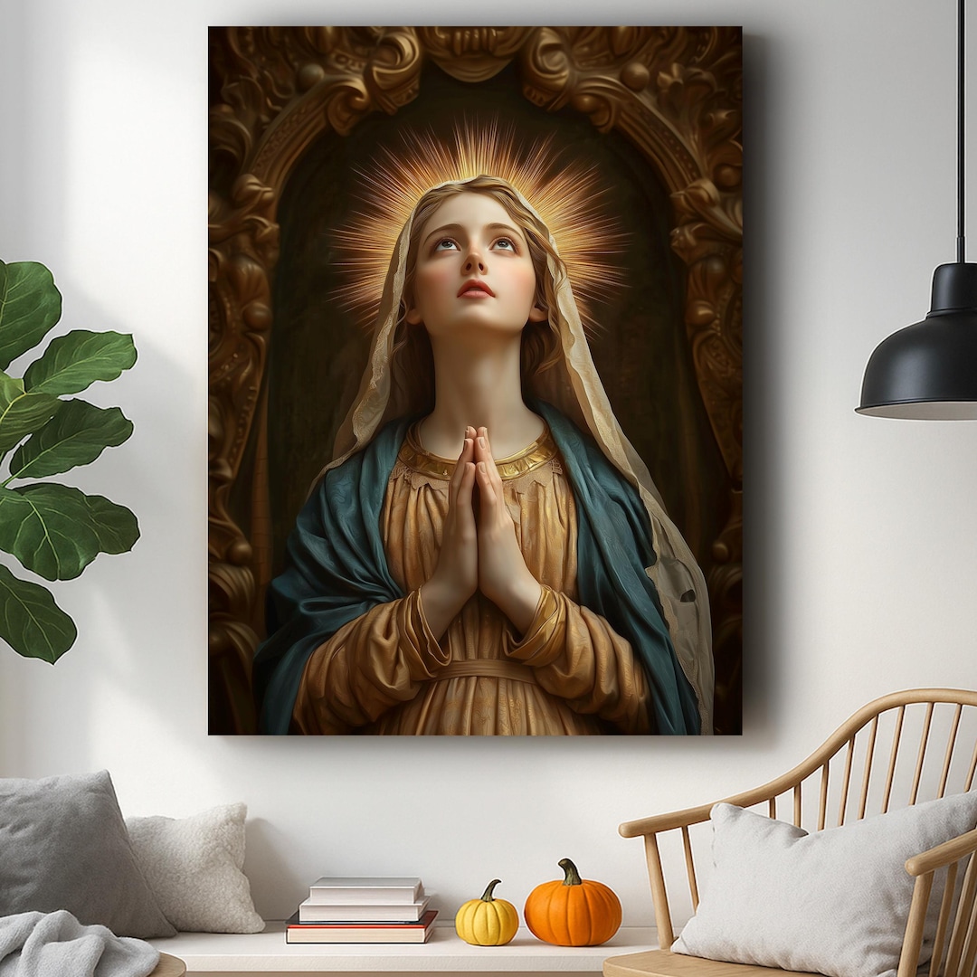 Virgin Mary Canvas Print – Holy Mother, Catholic Wall Art - Etsy