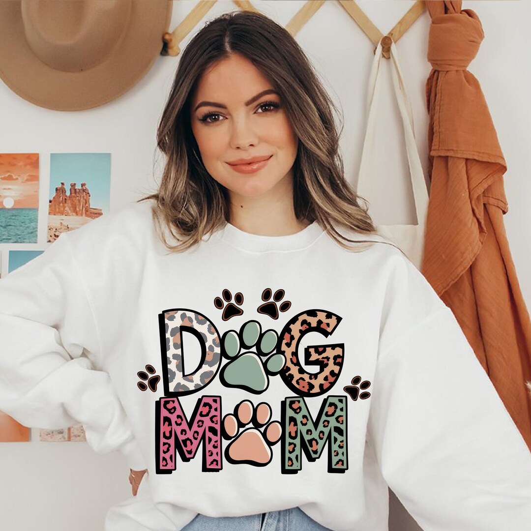 Dog Mom Leopard Print PNG - Cute Paw Print Design - Digital Download ...