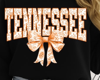 Mascota de Tennessee PNG / Gráfico digital con un lindo lazo floral para proyectos de sublimación