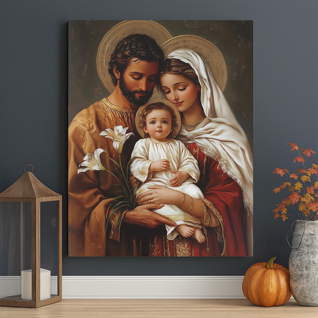 Holy Family Canvas Art | Catholic Christian Home Decor - Etsy