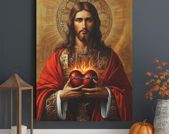 Sacred Heart of Jesus Canvas Print – Catholic Wall Art