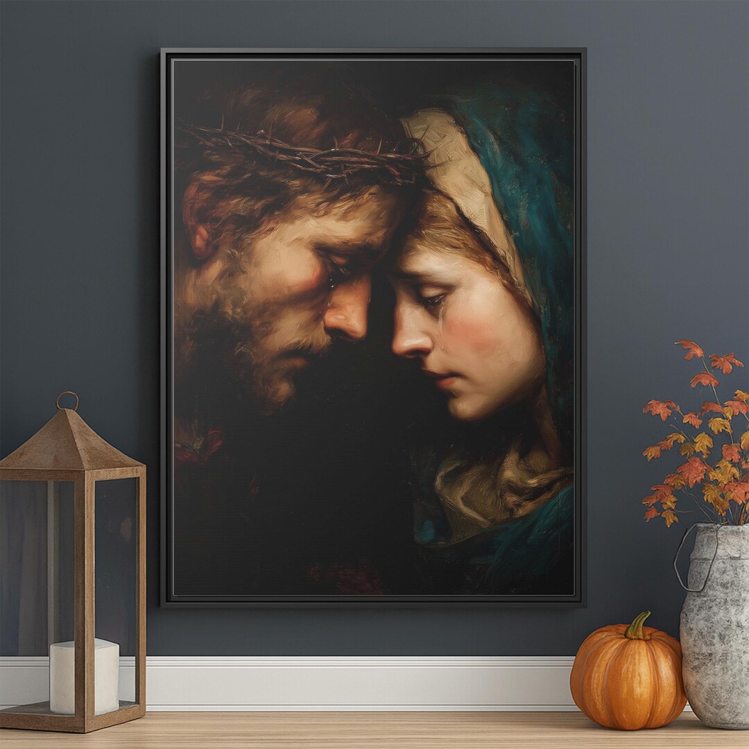 Jesus and Mary Canvas Print – Christian Wall Decor - Etsy