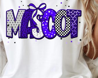 Nombre de equipo personalizado PNG, letras con estampado de estrellas de leopardo y lazo, diseño de sublimación de colores personalizados