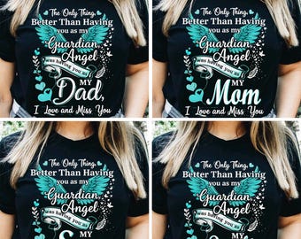 Guardian Angel Memorial PNG, I Love and Miss You, Digital File for Dad Mom Son Daughter Shirt