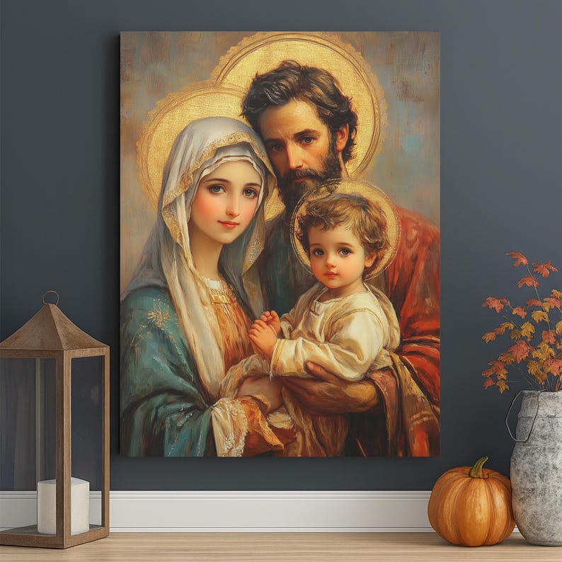 Holy Family Canvas Art: Catholic Christian Home Decor - Etsy