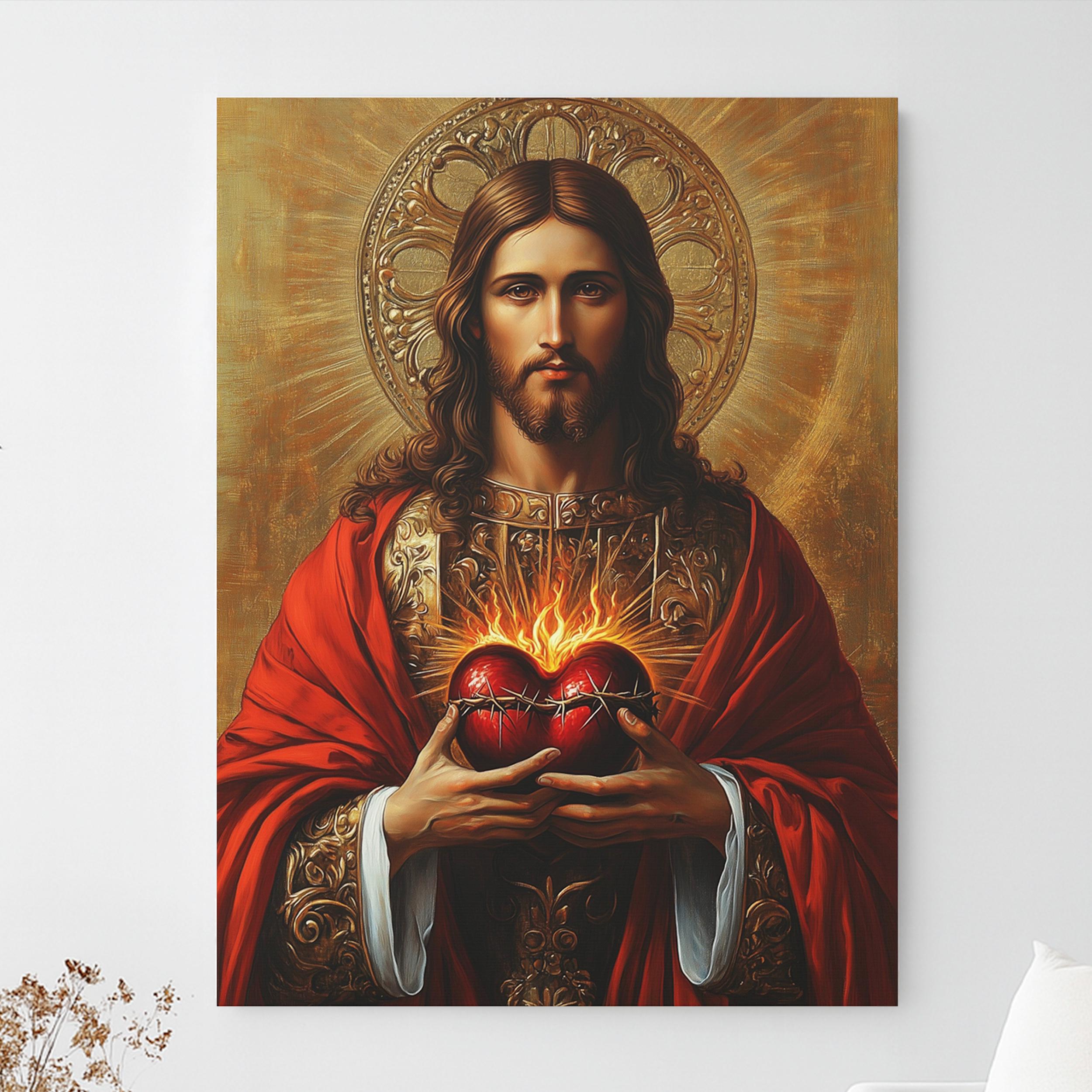 Sacred Heart of Jesus Canvas Print – Catholic Wall Art - Etsy