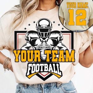 Custom Football PNG | Personalized Team Jersey Clipart Digital Download 300 DPI