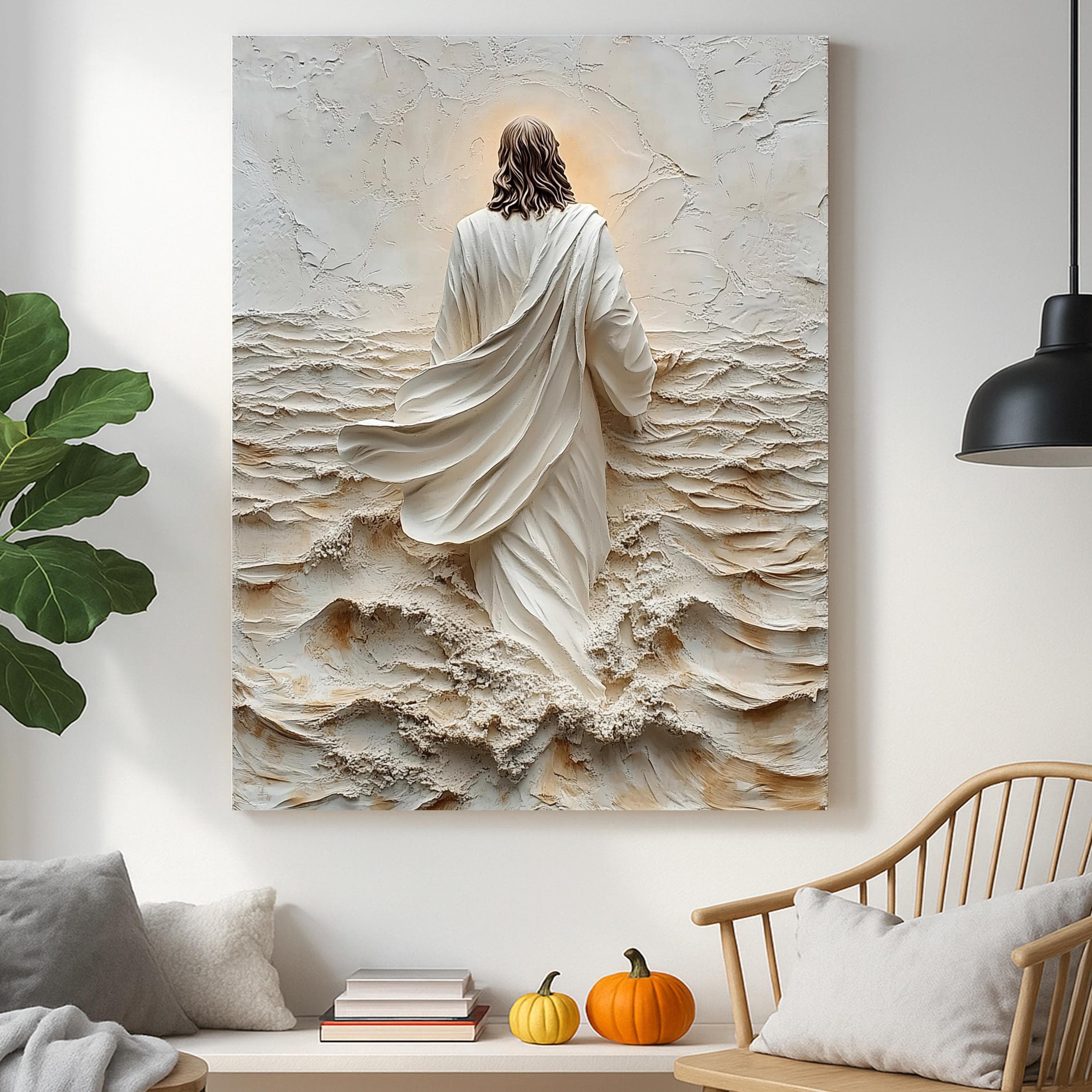 Jesus Walking on Water Wall Art | Christian Canvas Print | Religious ...