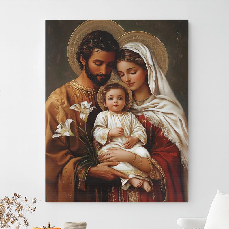 Holy Family Canvas Art | Catholic Christian Home Decor - Etsy