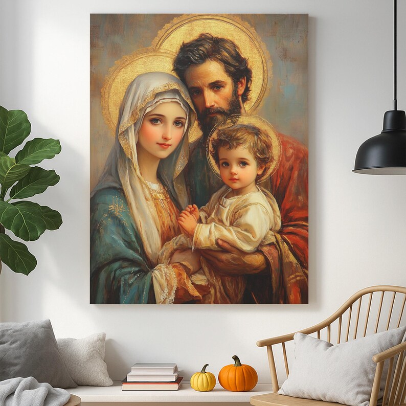 Holy Family Canvas Art: Catholic Christian Home Decor - Etsy