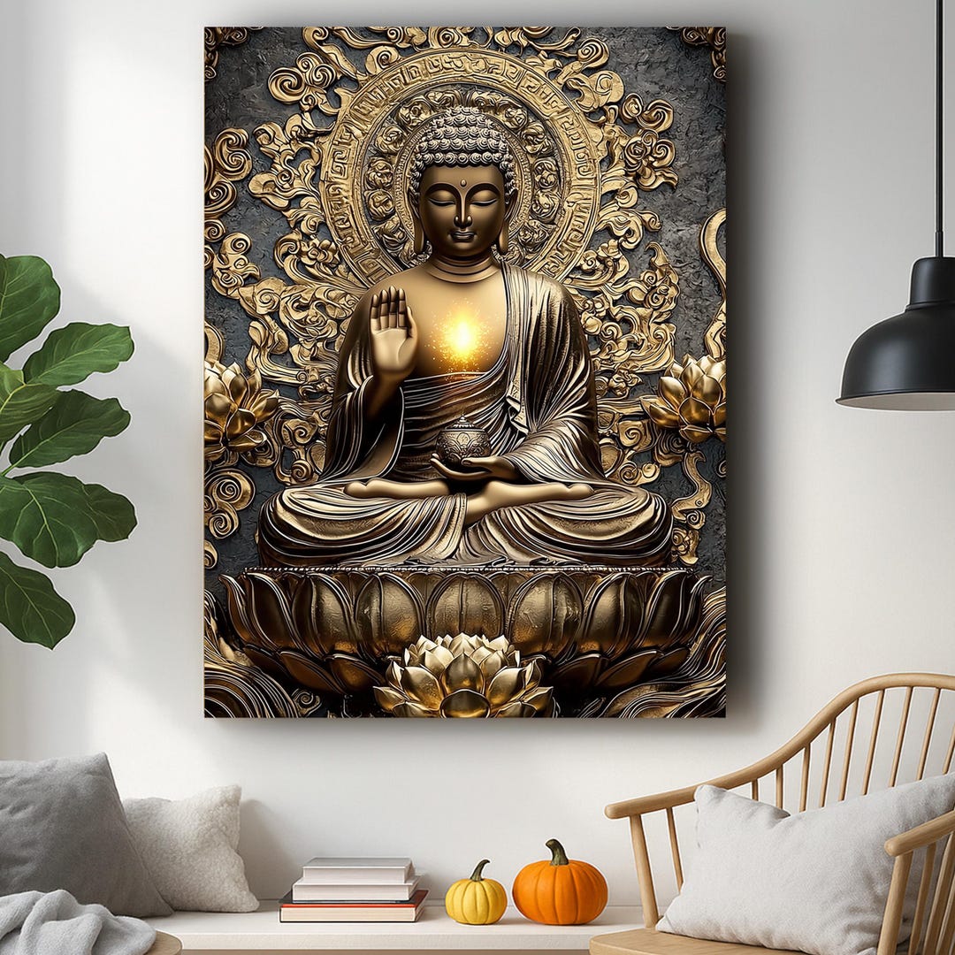 Buddha Canvas Print | Zen Spiritual Wall Art - Etsy