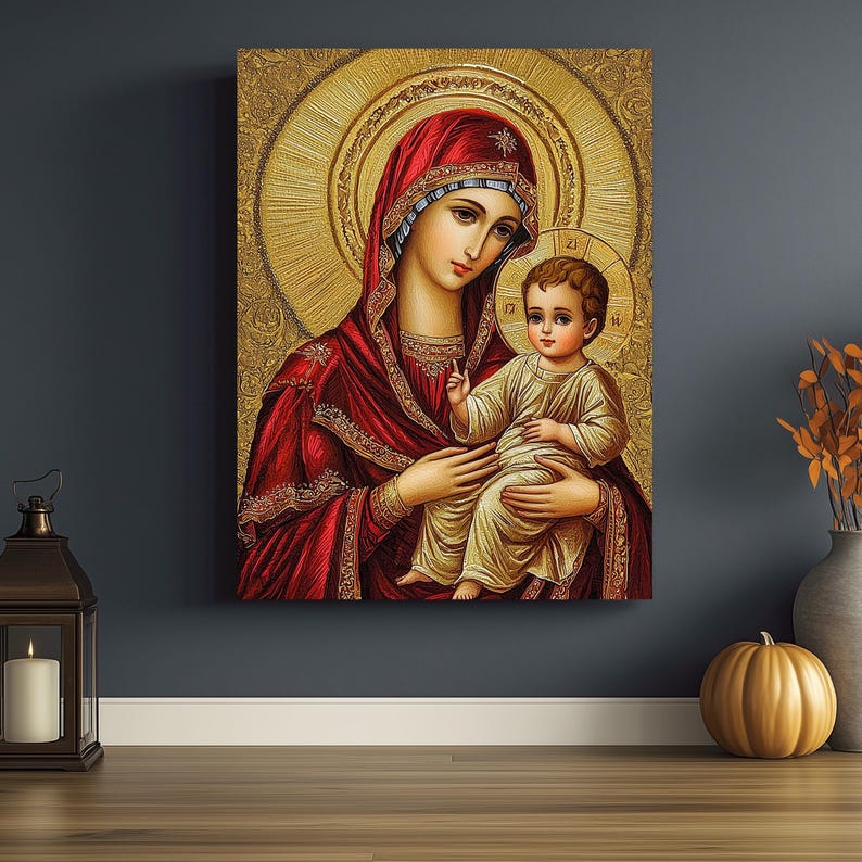 Virgin Mary And Child Canvas Art Byzantine Icon Wall Decor Etsy virgin-mary-and-child-canvas-art-byzantine-icon-wall-decor-etsy
