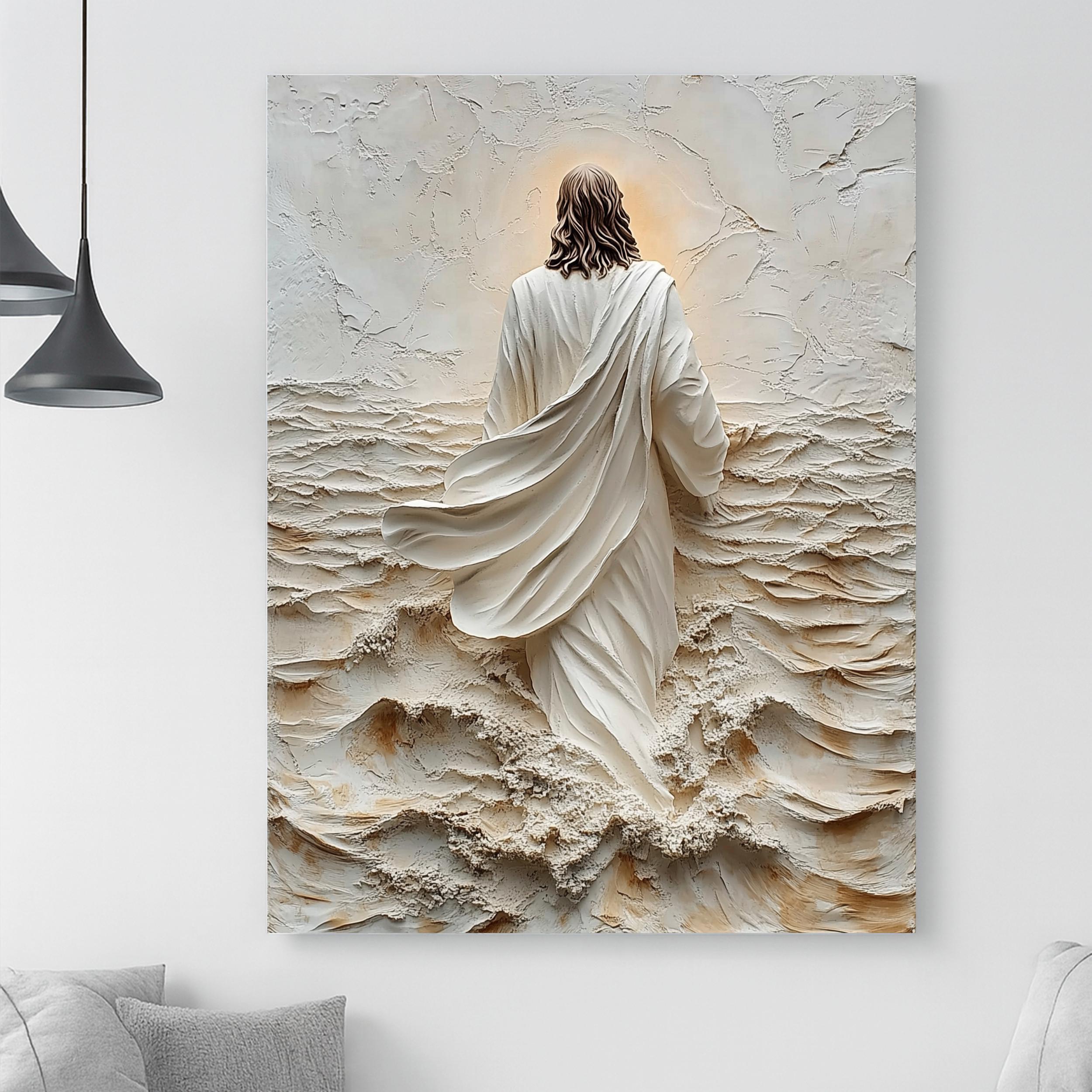 Jesus Walking on Water Wall Art | Christian Canvas Print | Religious ...