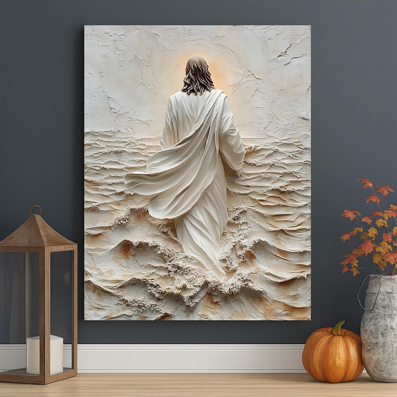 Jesus Walking on Water Wall Art | Christian Canvas Print | Religious ...