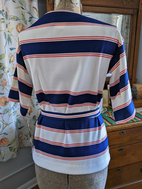 Vintage 1970s "Bay Harbour" Nautical Polyester To… - image 3