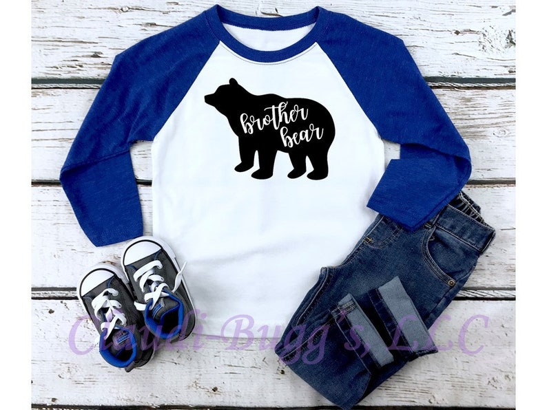Brother Bear Raglan Brother Bear Shirt Youth Raglan Brother Shirt Sibling Shirts Youth Shirts