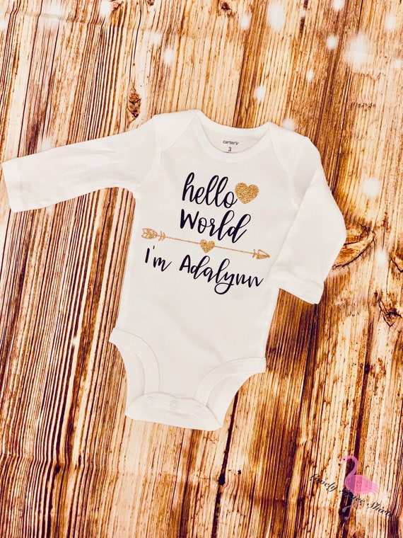 carter's hello world onesie
