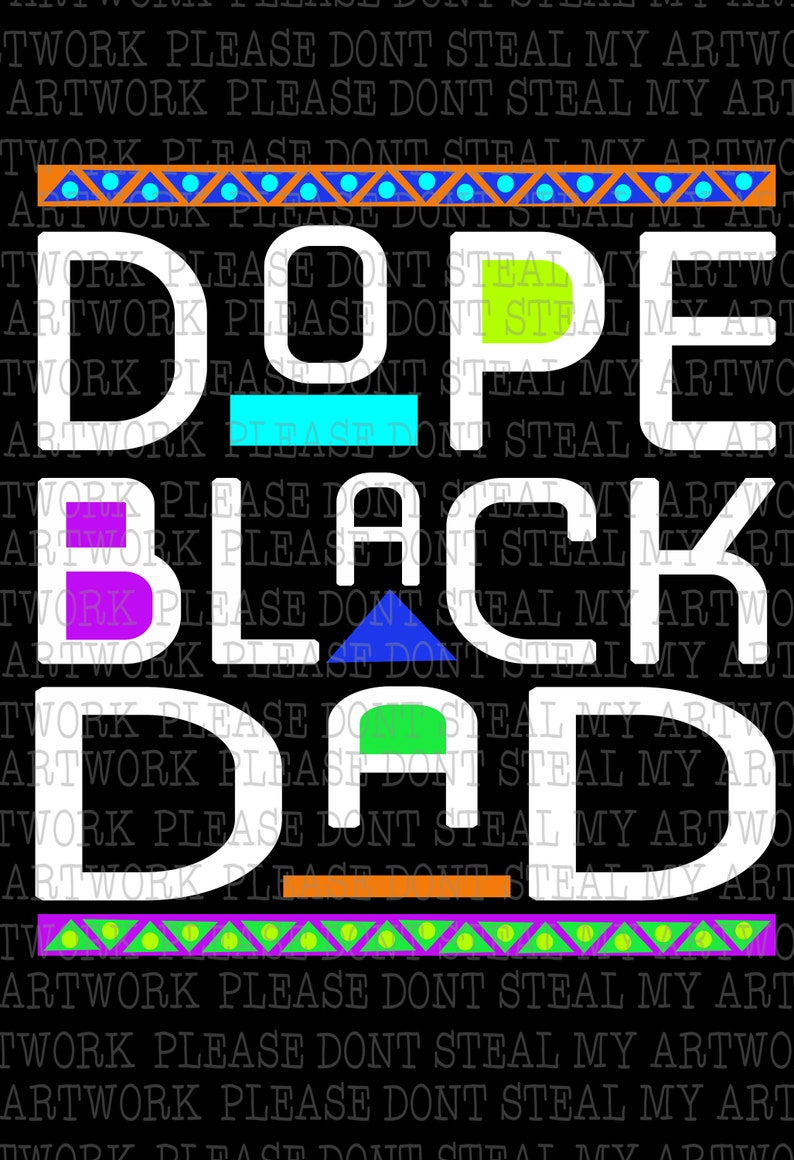 Download Dope Black Dad Digital File Transparent PNG & SVG | Etsy