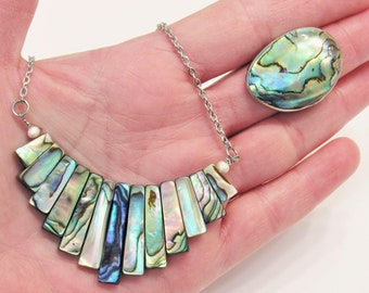 Pratik-Jewel Rainbow Abalone Shell 925 Sterling Silver Plated Handmade Jewelry Necklaces 23 Gm AD1 Pratik-Jewel Rainbow Abalone Shell 925 Sterling Silver Plated Handmade Jewelry Necklaces 23 Gm AD1
