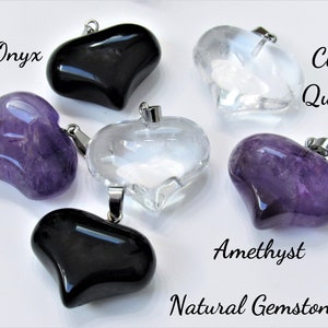 Jovivi 7 Pcs Healing Crystal Necklaces, Natural Hexagonal