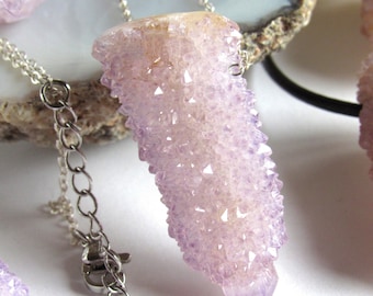 14k Gold-fill Necklace with Silver Druzy Quartz Pendant 14k Gold-fill Necklace with Silver Druzy Quartz Pendant