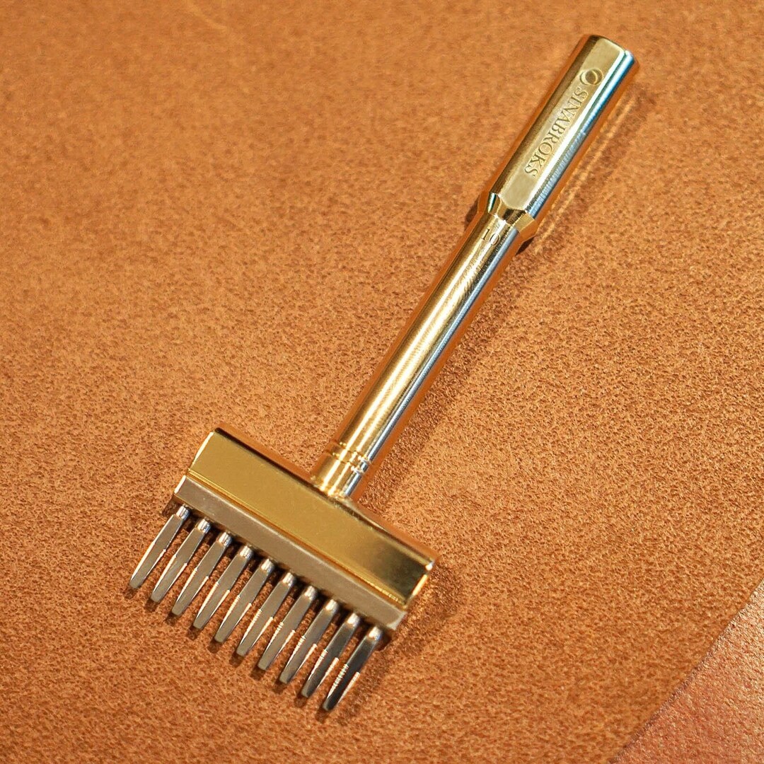 Sinabroks Flat Pricking Irons Thinner Width Ver. for Leathercraft, Leather Working, Leather