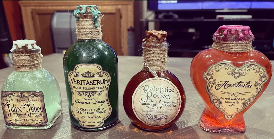 Inspired by Harry Potter Set of 4 Potions Etsy
