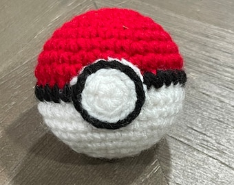 Handmade crochet poke-ball, finished product!