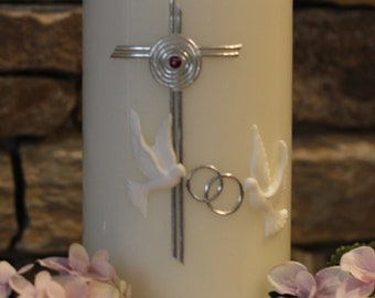 Wedding candle, customizable with name and date