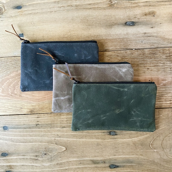 Leather Zipper Pouches