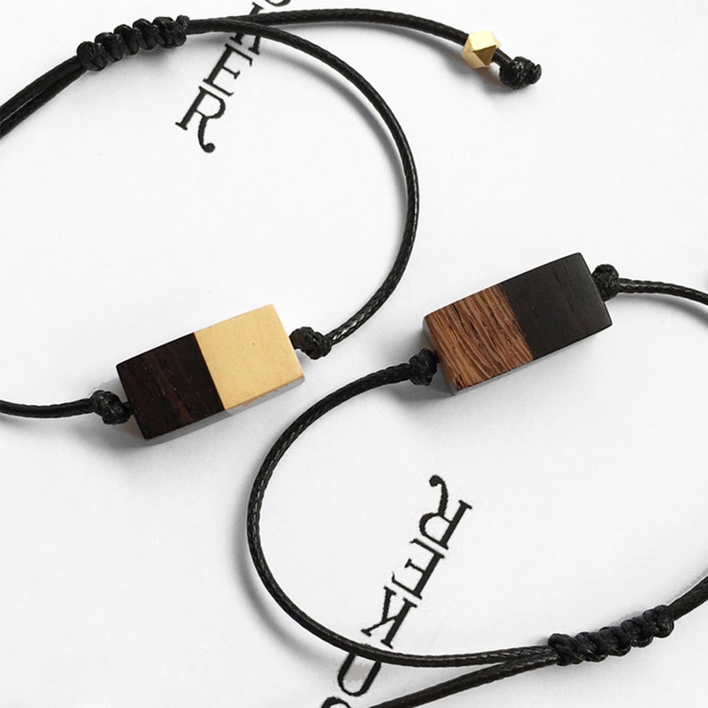 Natural Sandalwood Splice Geometric Bracelet Handmade Simple Fashion Personality Yoga Bracelets for Women Jewelry Summer Beach