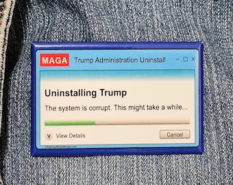 Uninstalling Trump Button: Funny anti-Trump pin - Arrest Trump