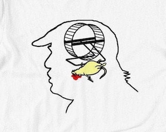 Trump&#39;s Brain: Hamster Wanted T-Shirt, political cartoon t shirt, anti-Trump tee, funny progressive gift
