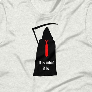 Trump It Is What It Is Grim Reaper T-Shirt, Trump lied Americans died tee, Trump lost, anti-Trump shirt image 1