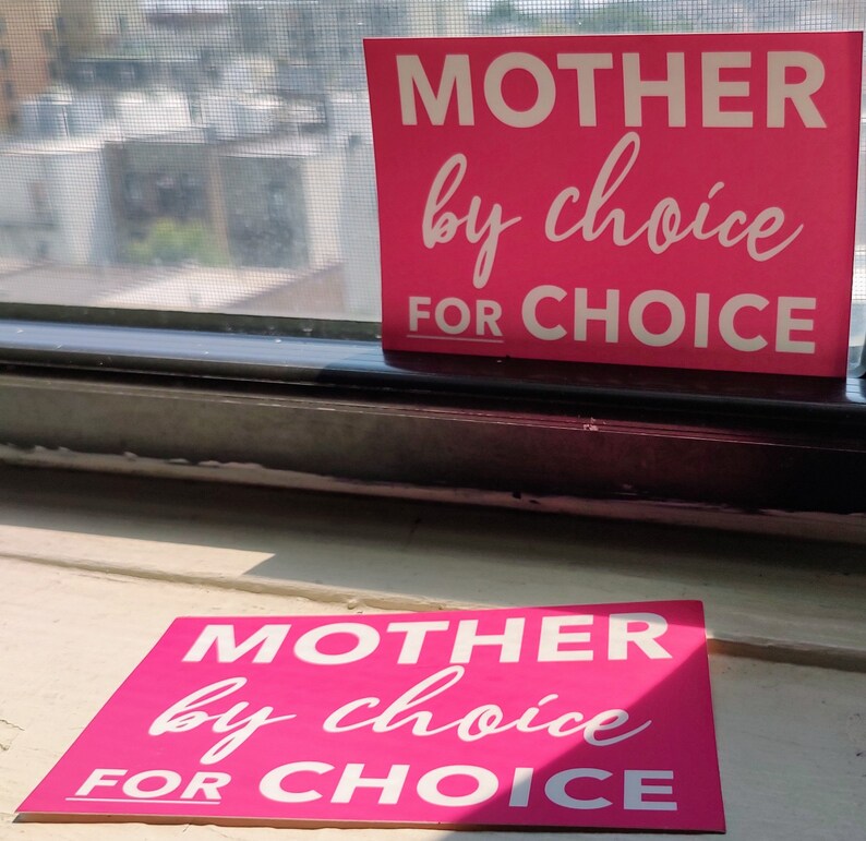 Mother By Choice For Choice Bumper Sticker, moms for abortion rights, pro-choice sticker image 8