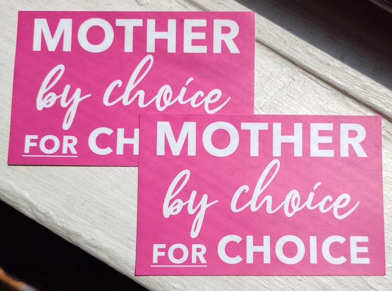 Mother By Choice For Choice Bumper Sticker, moms for abortion rights, pro-choice sticker image 7