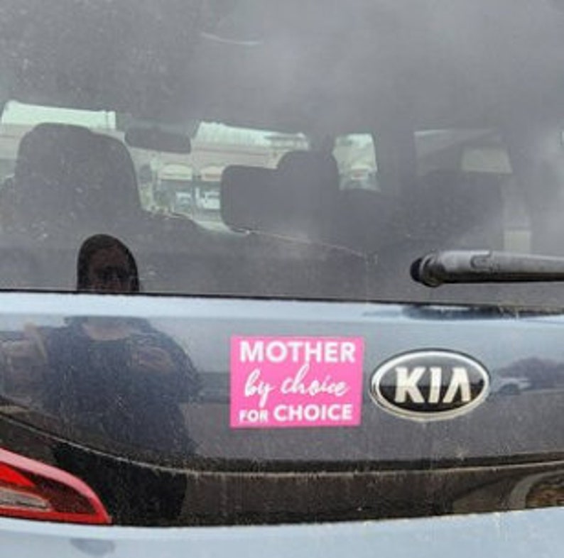 Mother By Choice For Choice Bumper Sticker, moms for abortion rights, pro-choice sticker image 9