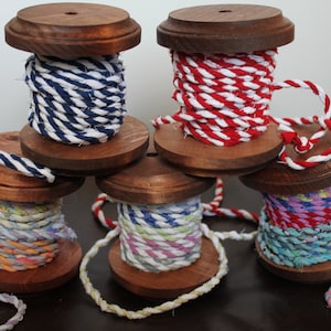 Handmade Twisted Fabric Cord: Multicolored Boho Twine, 30 ft