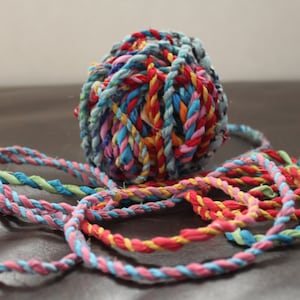 Twine, Rainbow Handmade Boho Fabric Cord- Twisted Fabric Twine- Summer/Children&#39;s Room Decor. Ready to ship!