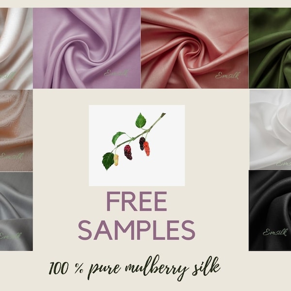 Free samples of 100 % pure mulberry silk