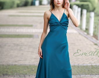 dark teal summer dress