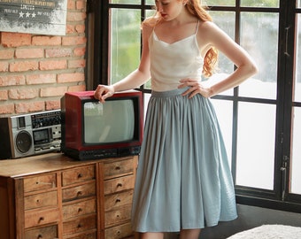 Mulberry Silk Dress Set: Cowl Neck Crop Top & Midi Skirt