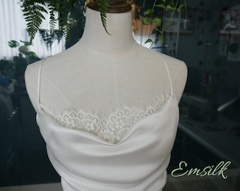 silk long white dress