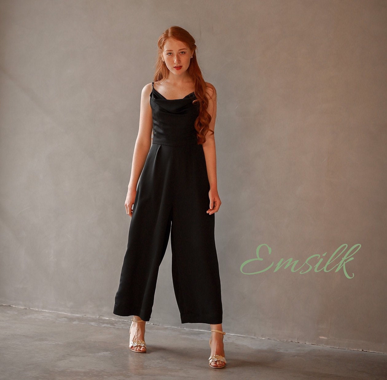 Silk jumpsuit Louis Vuitton Black size 36 FR in Silk - 32415802