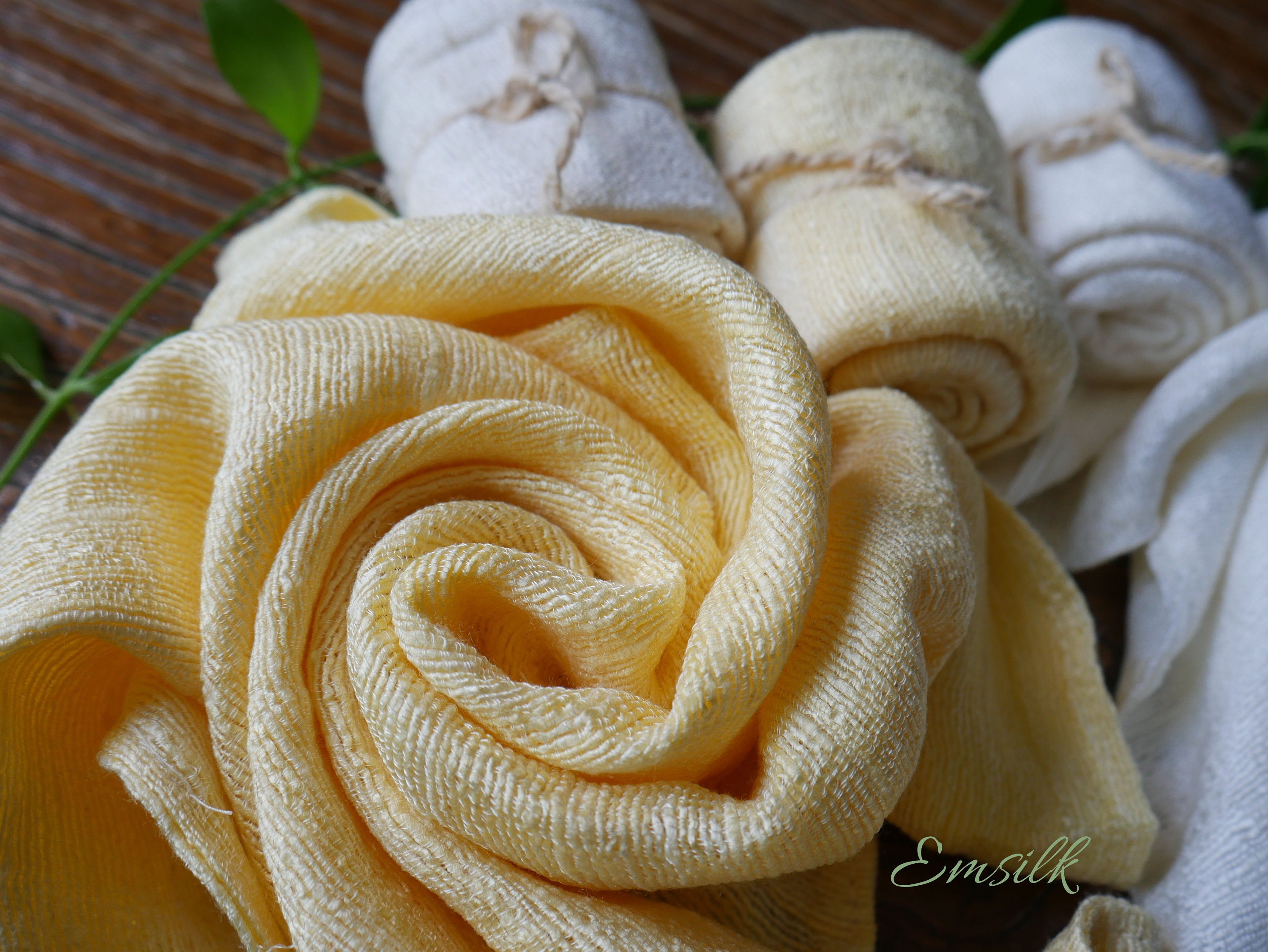 Raw Silk Body Towel Handwoven Hair Towel Spa Towel Non-dyed. 100% Natural  Raw Silk Antibacterial, Hypoallergenic Towel 