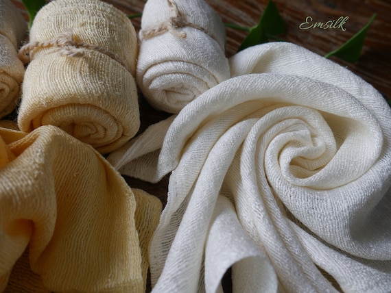 Juego de 5 toallas faciales / 100% toallas de seda de morera cruda / set de  regalo de seda pura natural pura / toallas faciales -  España